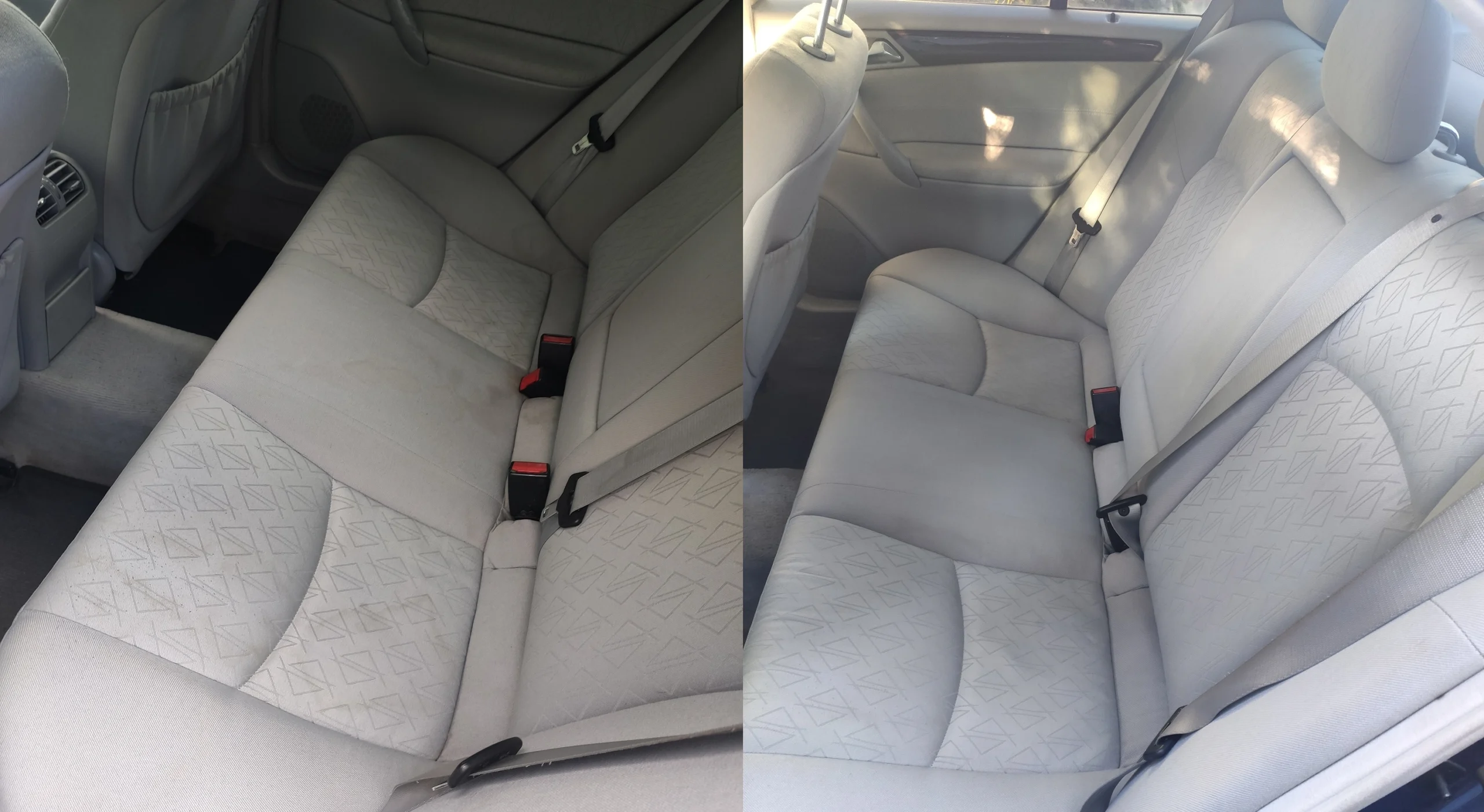 Efekt profesjonalnego prania tapicerki samochodowej wykonanego przez Patrad w Częstochowie.